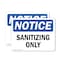 Signmission Sanitizing Only, 10 in W x Rectangle, Aluminum OS-2PACK-NS-A-710-L-18241 - alternate 1